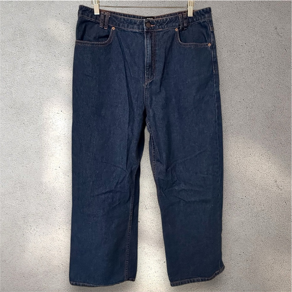 BDG Urban Outfitters High Rise Baggy Wide Leg Jeans Sz 33 100% Cotton